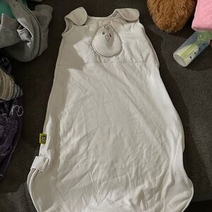 NESTED BEAN light gray Sleep Sack with Embroidered Detail size 0-6m